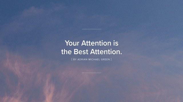 Adrian Michael Green's "your attention is the best attention." Online Video Workouts on ALO Wellness Club