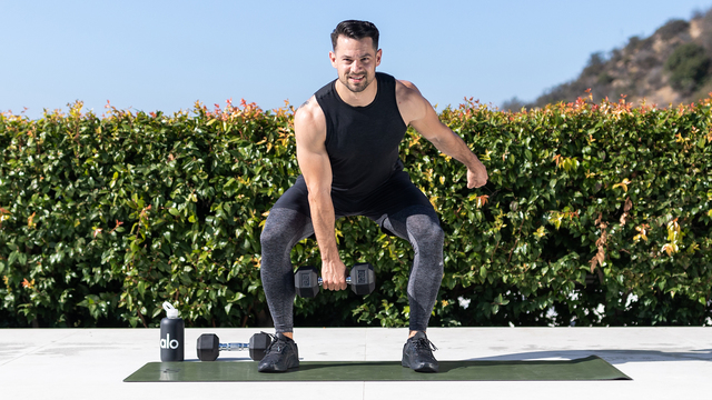 Mathew Forzaglia's "20-Minute Dumbbell Cardio & Core" Online Video Workouts on ALO Wellness Club