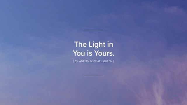 Adrian Michael Green's "the light in you is yours." Online Video Workouts on ALO Wellness Club