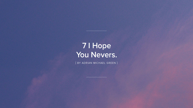 Adrian Michael Green's "7 i hope you nevers." Online Video Workouts on ALO Wellness Club