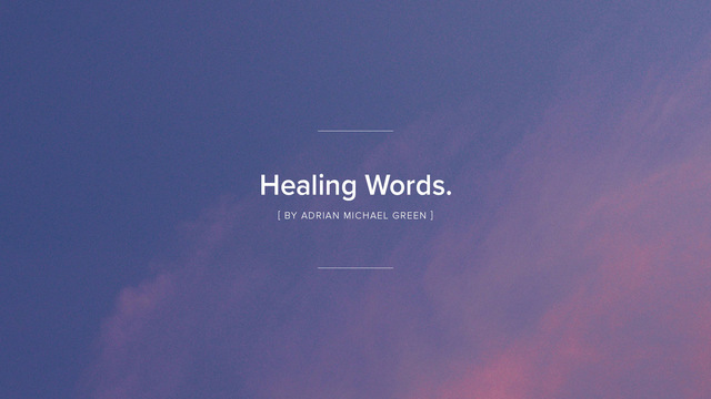 Adrian Michael Green's "healing words." Online Video Workouts on ALO Wellness Club