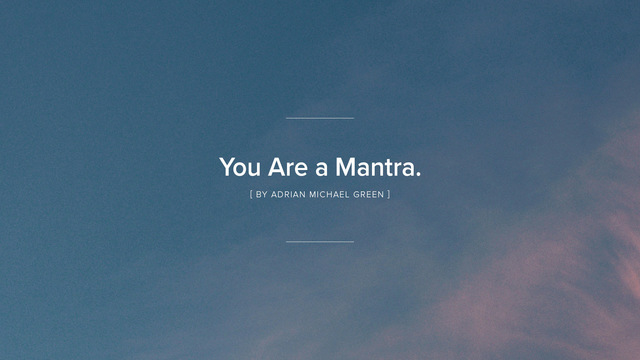 Adrian Michael Green's "you are a mantra." Online Video Workouts on ALO Wellness Club