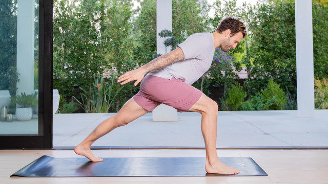 Calvin Corzine's "Wide Lunge Ladder Flow" Online Video Workouts on ALO Wellness Club