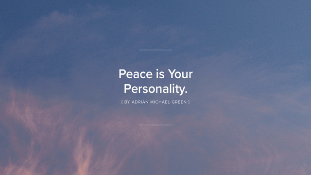 Adrian Michael Green's "peace is your personality." Online Video Workouts on ALO Wellness Club