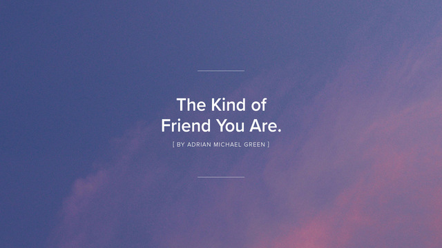 Adrian Michael Green's "the kind of friend you are." Online Video Workouts on ALO Wellness Club