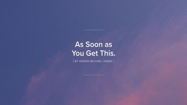 Adrian Michael Green's "as soon as you get this." Online Video Workouts on ALO Wellness Club