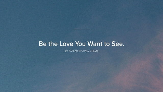 Adrian Michael Green's "be the love you want to see." Online Video Workouts on ALO Wellness Club