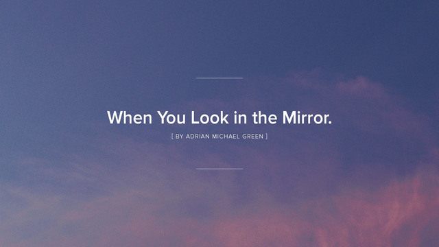 Adrian Michael Green's "when you look in the mirror." Online Video Workouts on ALO Wellness Club