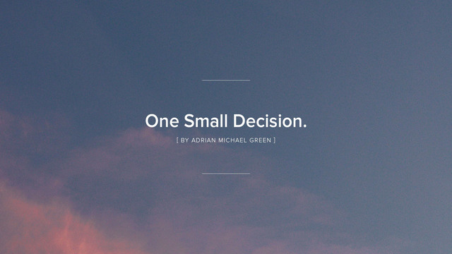 Adrian Michael Green's "one small decision." Online Video Workouts on ALO Wellness Club