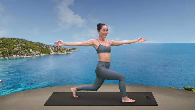 Briohny Smyth's "Standing Chest & Shoulder Flow" Online Video Workouts on ALO Wellness Club