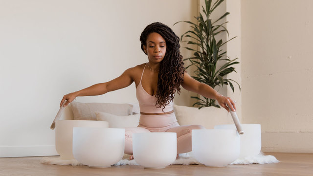 Phyllicia Bonanno's "Chakra Sound Bath" Online Video Workouts on ALO Wellness Club